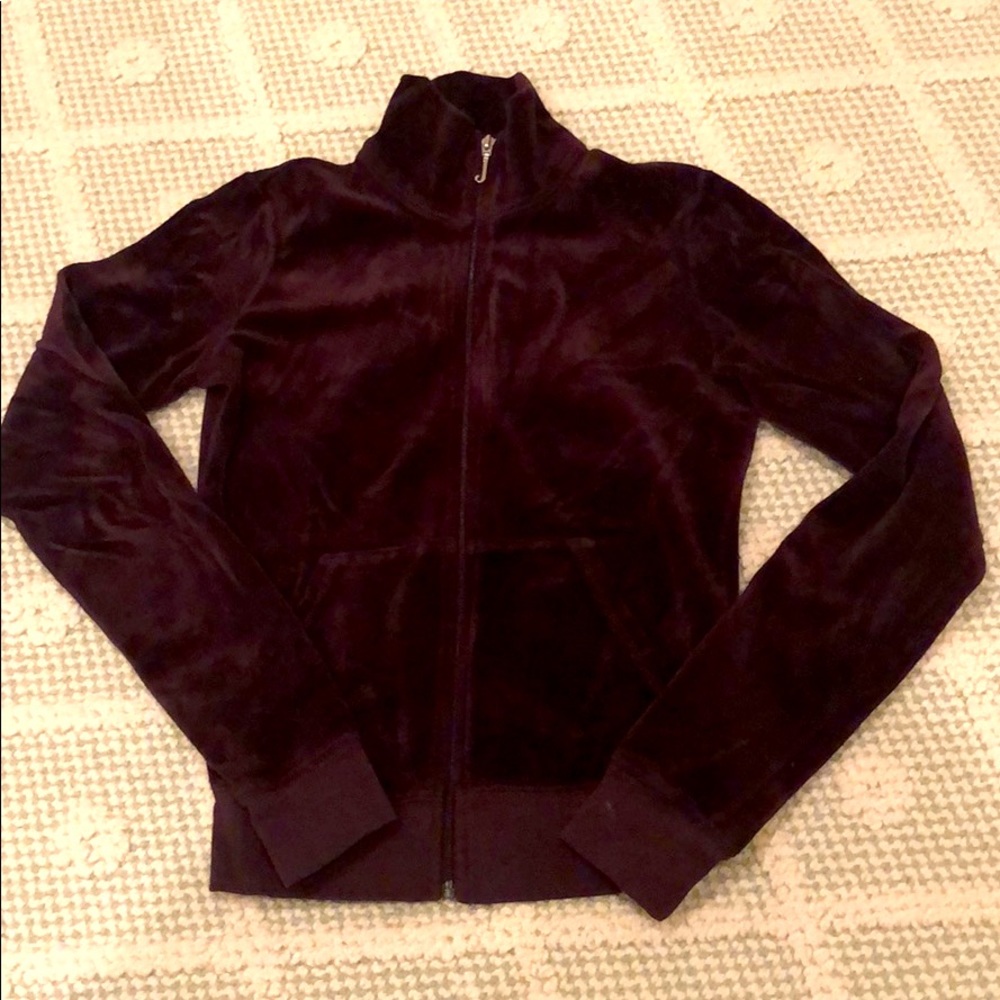 Juicy couture maroon zip up sweater